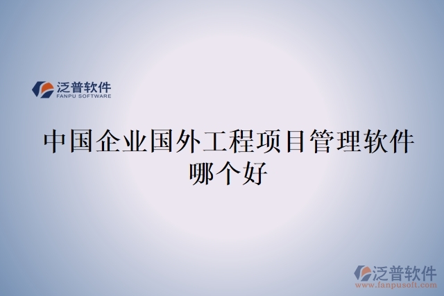 中國企業(yè)國外工程項目管理軟件哪個好