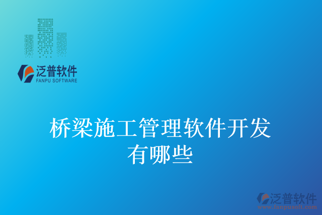 橋梁施工管理軟件開發(fā)有哪些