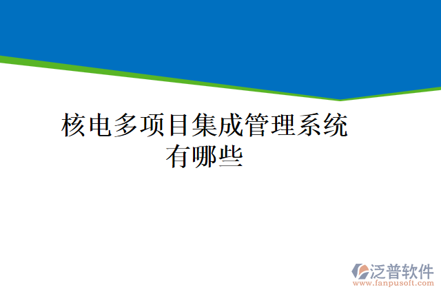 核電多項(xiàng)目集成管理系統(tǒng)有哪些