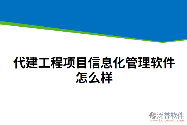 代建工程項目信息化管理軟件怎么樣