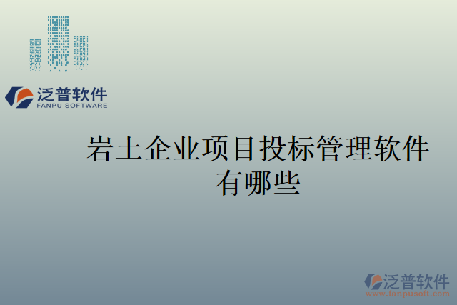 巖土企業(yè)項目投標(biāo)管理軟件有哪些