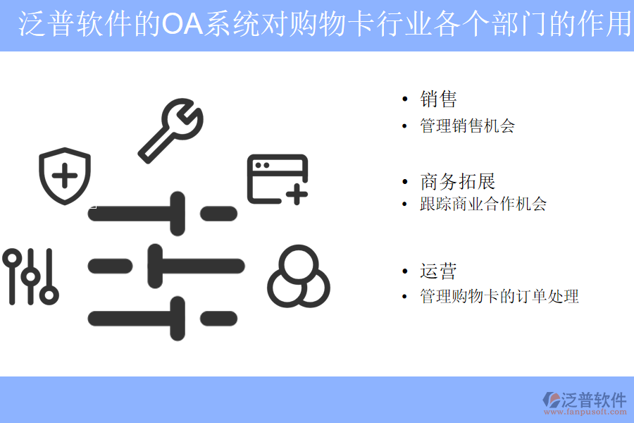 泛普軟件的OA系統(tǒng)對購物卡行業(yè)各個部門的作用