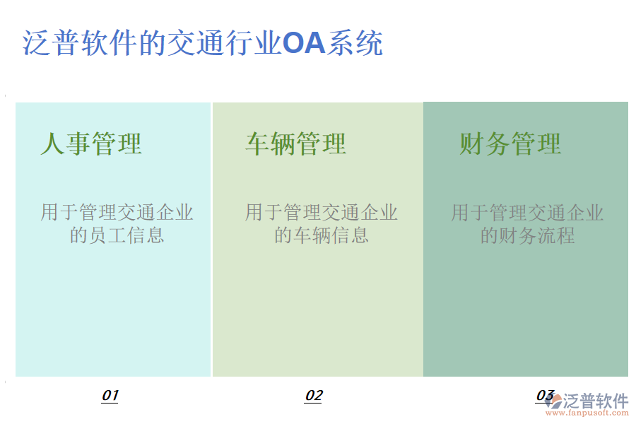 泛普軟件的交通行業(yè)OA系統(tǒng)