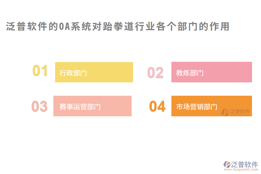 泛普軟件的OA系統(tǒng)對(duì)跆拳道行業(yè)各個(gè)部門的作用
