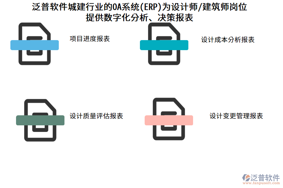 泛普軟件城建行業(yè)的OA系統(tǒng)(ERP)為設計師/建筑師崗位 提供數(shù)字化分析、決策報表