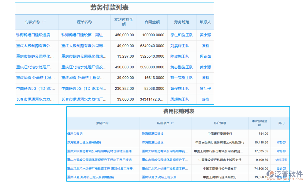 項(xiàng)目賬戶借款管理軟件